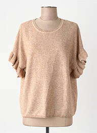 Tricou guler rotund mâneci scurte maro ONLY femeie