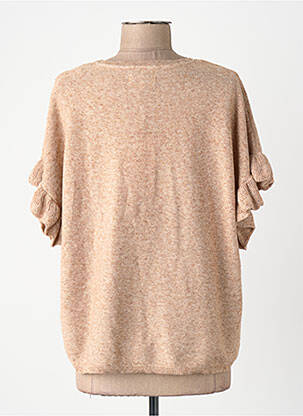 Tricou guler rotund mâneci scurte maro ONLY femeie