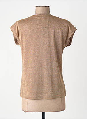 Tricou guler rotund auriu ONLY femeie