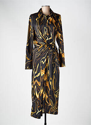 Rochie lungă negru MANGO femeie