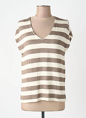 Tricou croială dreaptă maro ONLY femeie