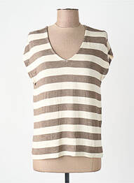 Tricou croială dreaptă maro ONLY femeie
