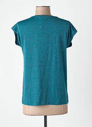 Tricou guler rotund mâneci scurte verde PIECES femeie