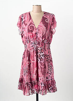 Rochie scurtă roz GUESS femeie