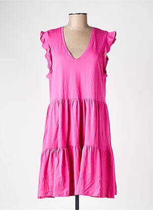 Rochie scurtă mâneci scurte mâneci scurte roz ONLY femeie