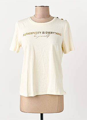 Tricou guler rotund bej VERO MODA femeie