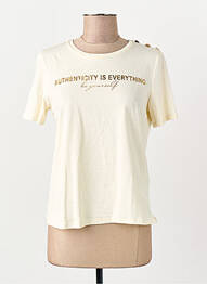 Tricou guler rotund bej VERO MODA femeie