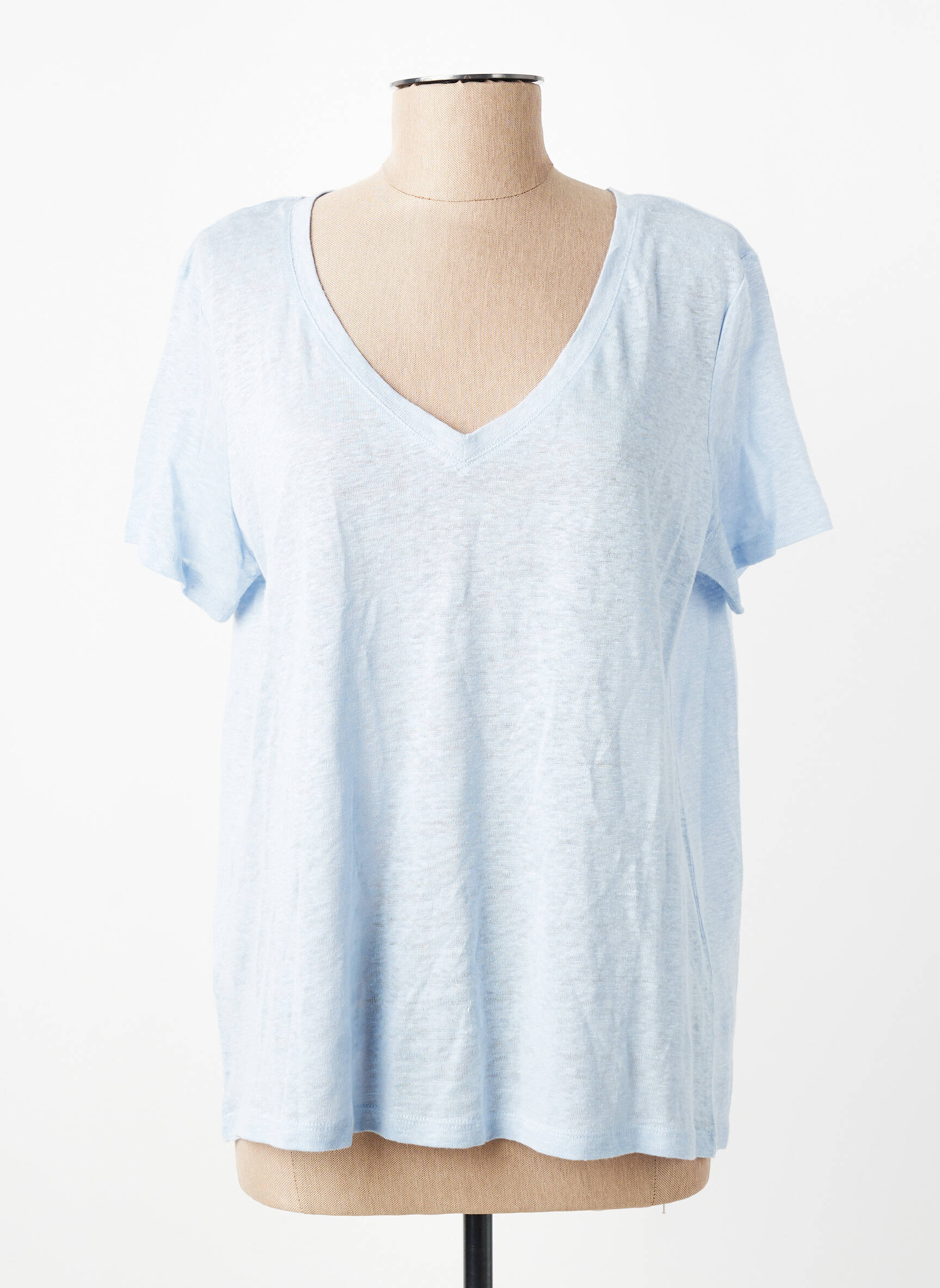 Tricou albastru MANGO femeie