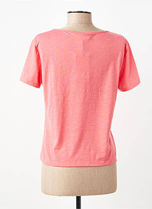 Tricou croială dreaptă mâneci scurte roz JACQUELINE DE YONG femeie
