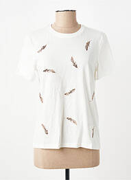 Tricou guler rotund mâneci scurte alb ONLY femeie