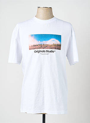 Tricou alb JACK & JONES bărbat