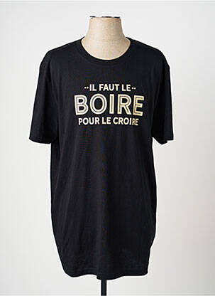 Tricou negru MONSIEUR TSHIRT bărbat