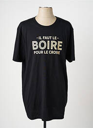 Tricou negru MONSIEUR TSHIRT bărbat