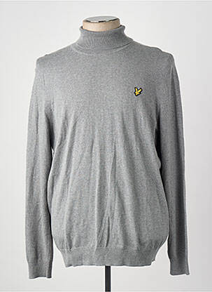 Pulover cu guler înalt gri LYLE & SCOTT bărbat