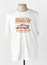 Tricou alb JACK & JONES bărbat