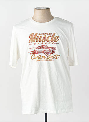 Tricou alb JACK & JONES bărbat