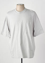Tricou guler rotund gri JACK & JONES bărbat