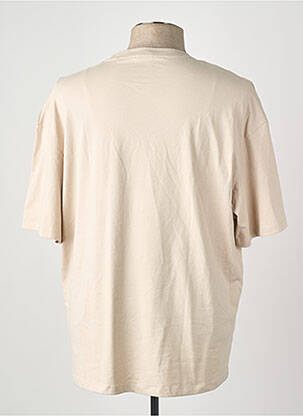 Tricou guler rotund mâneci scurte bej JACK & JONES bărbat