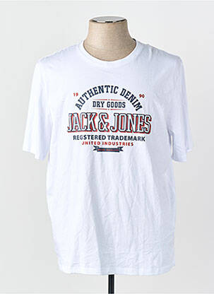 Tricou alb JACK & JONES bărbat