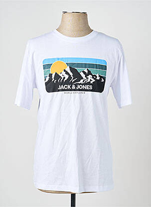 Tricou mâneci scurte mâneci scurte alb JACK & JONES bărbat