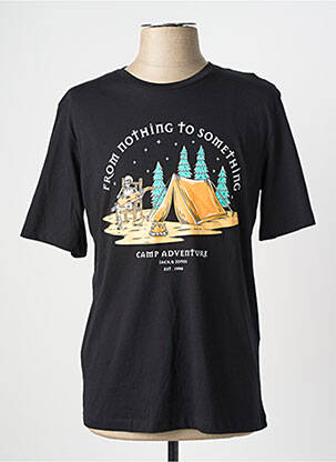 Tricou negru JACK & JONES bărbat