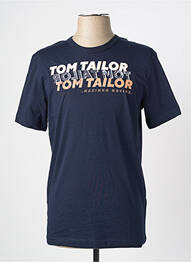 Tricou croială dreaptă mâneci scurte albastru TOM TAILOR bărbat