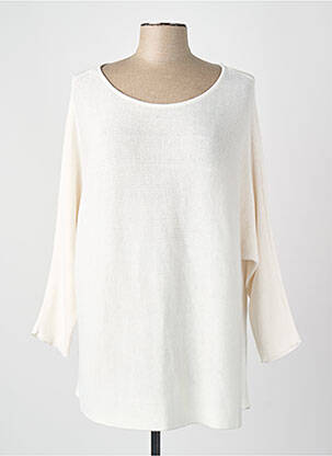 Pulover croială dreaptă mâneci 3/4 alb VERO MODA femeie