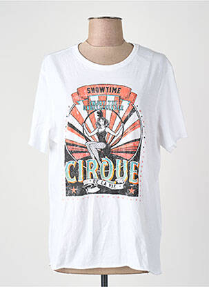 Tricou guler rotund alb ONLY femeie
