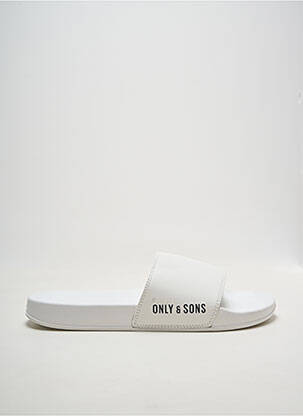 Șlapi alb ONLY&SONS bărbat
