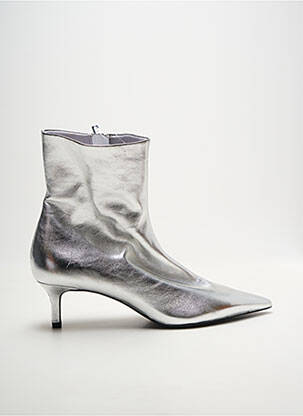 Botine/ghete argintiu MANGO femeie