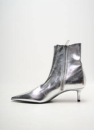 Botine/ghete argintiu MANGO femeie