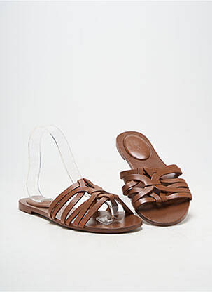 Sandale/pantofi decupați maro MANGO femeie