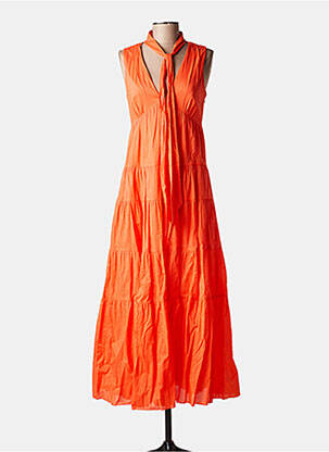 Rochie lungă portocalie MAX&CO. femeie