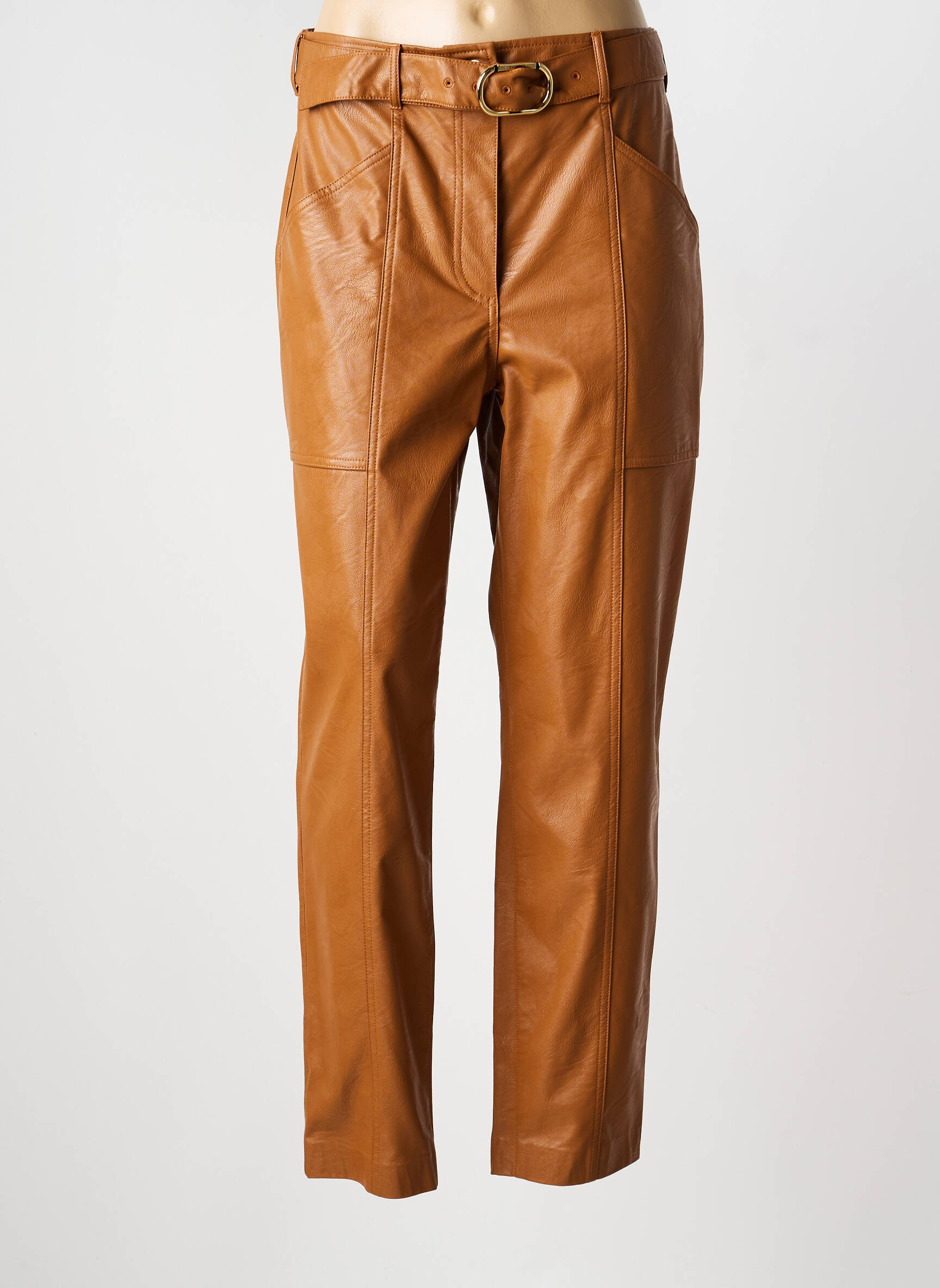 Pantalon slim maro TWINSET femeie