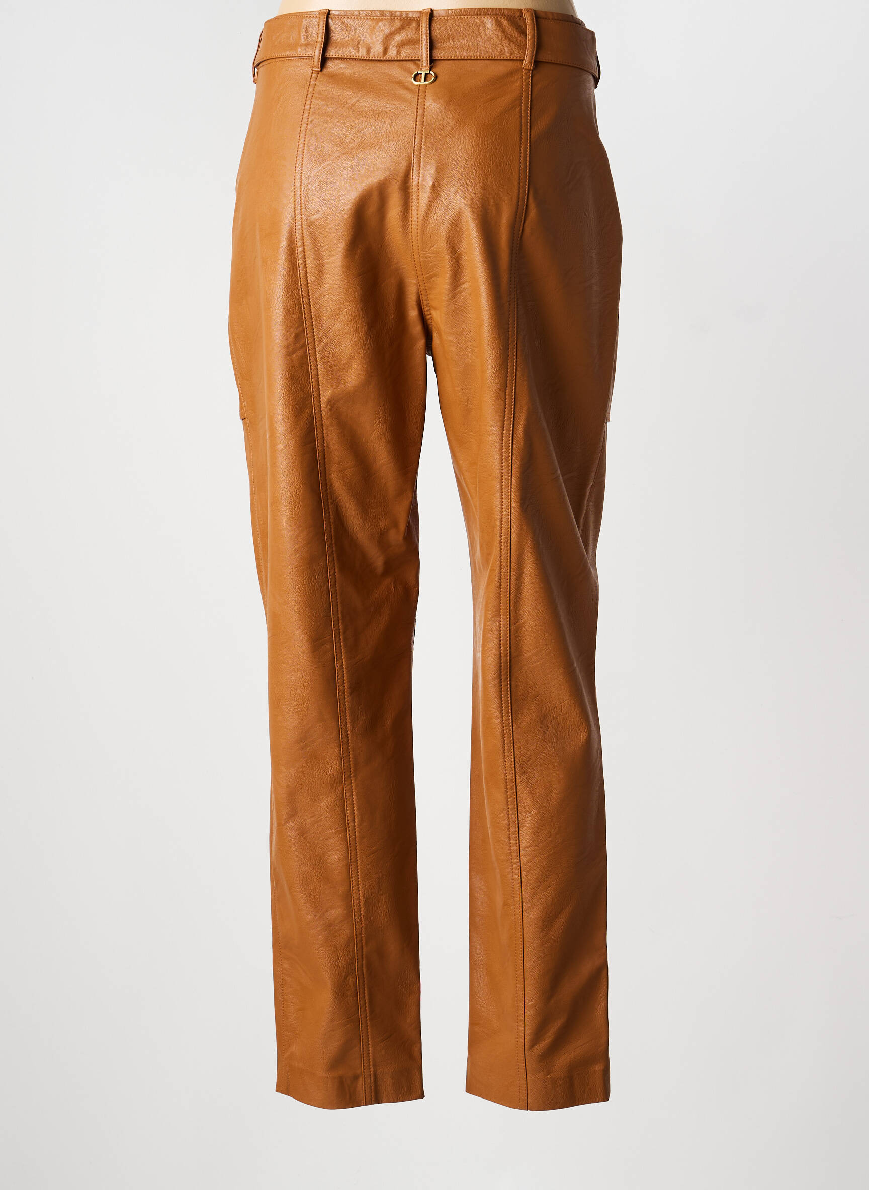 Pantalon slim maro TWINSET femeie