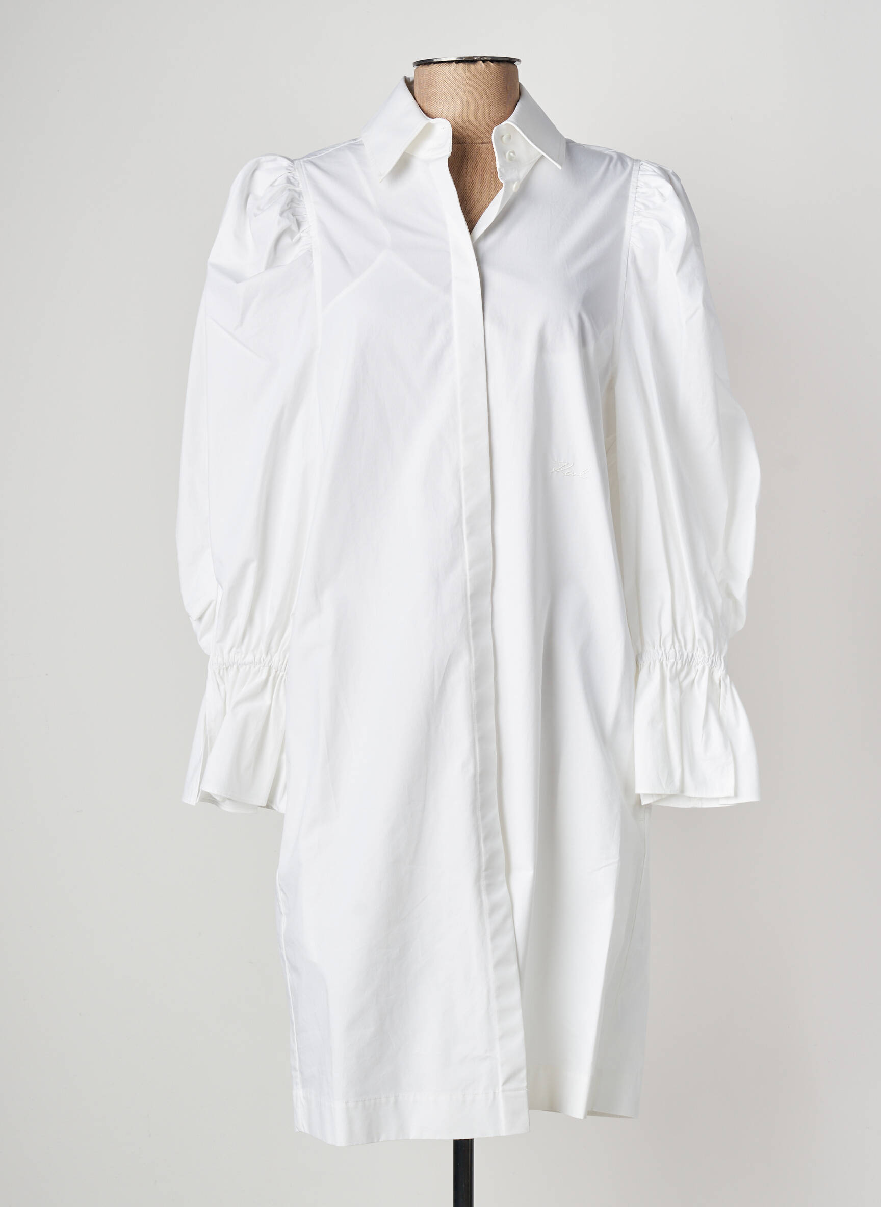 Rochie midi alb KARL LAGERFELD femeie