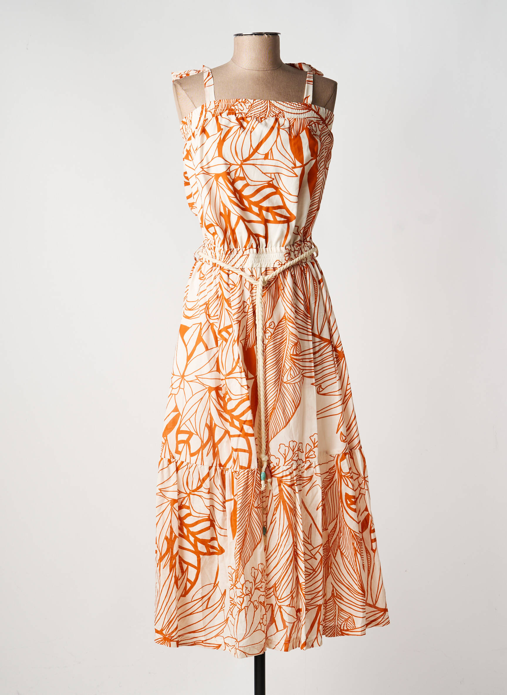 Rochie midi maro LA PETITE FRANCAISE femeie