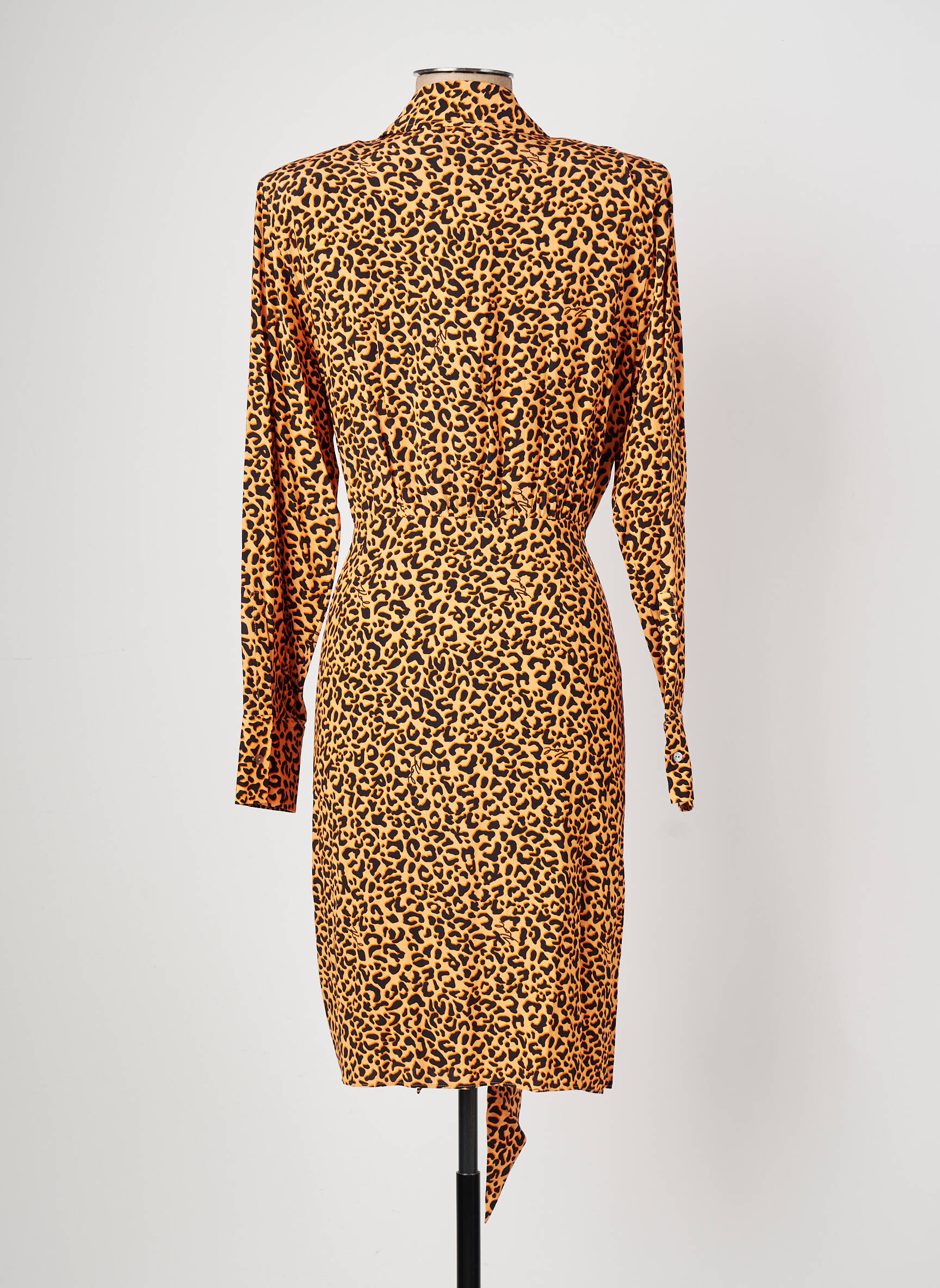 Rochie midi portocalie KARL LAGERFELD femeie