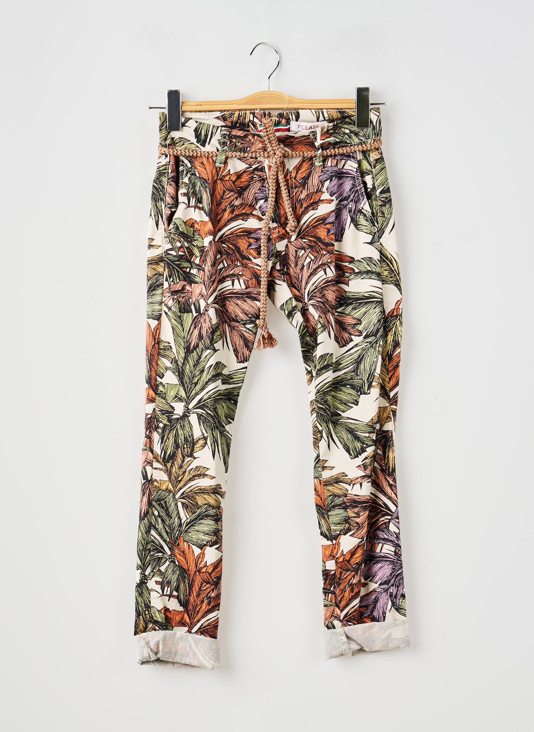 Pantalon slim bej PLEASE femeie