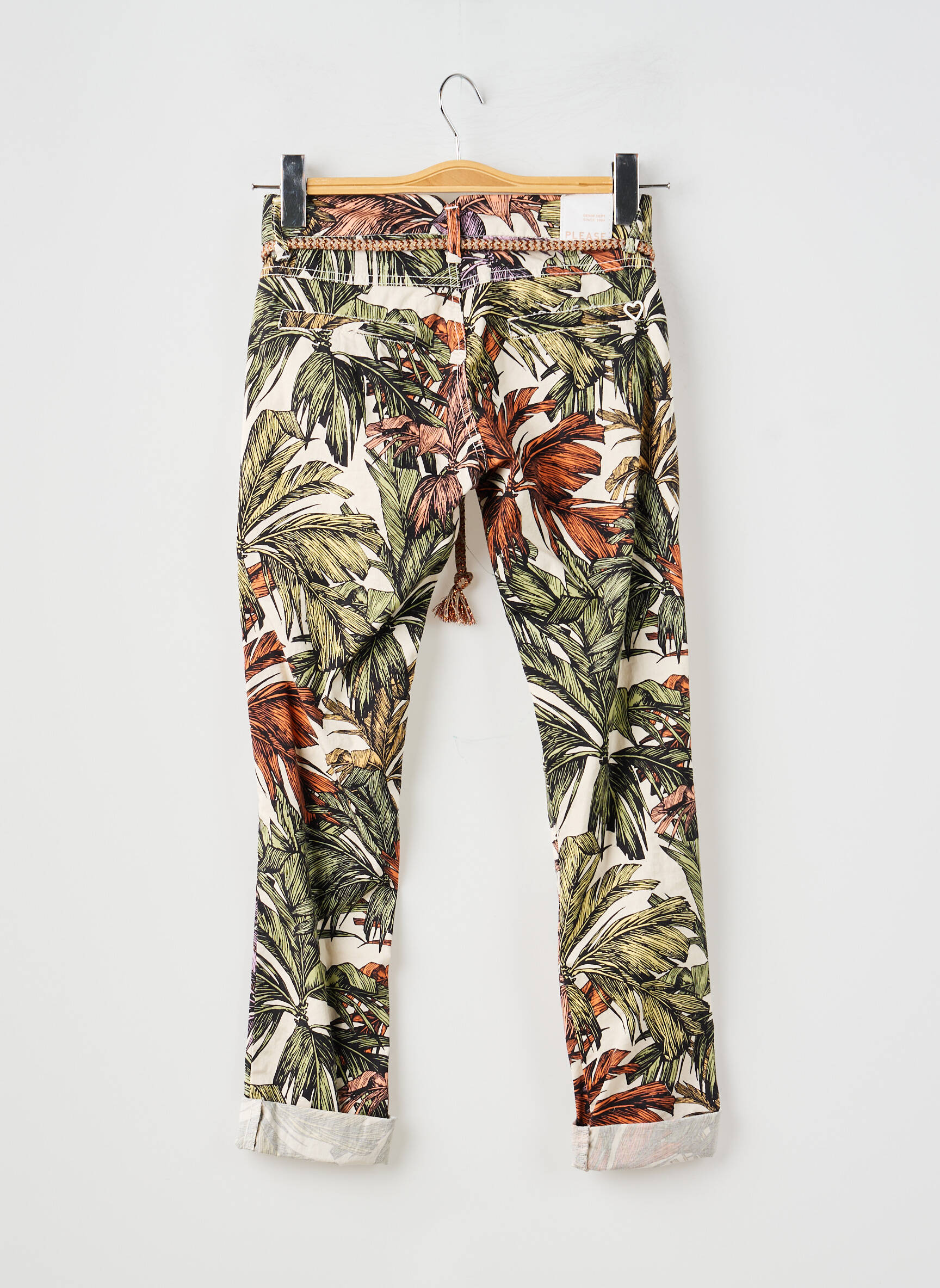 Pantalon slim bej PLEASE femeie