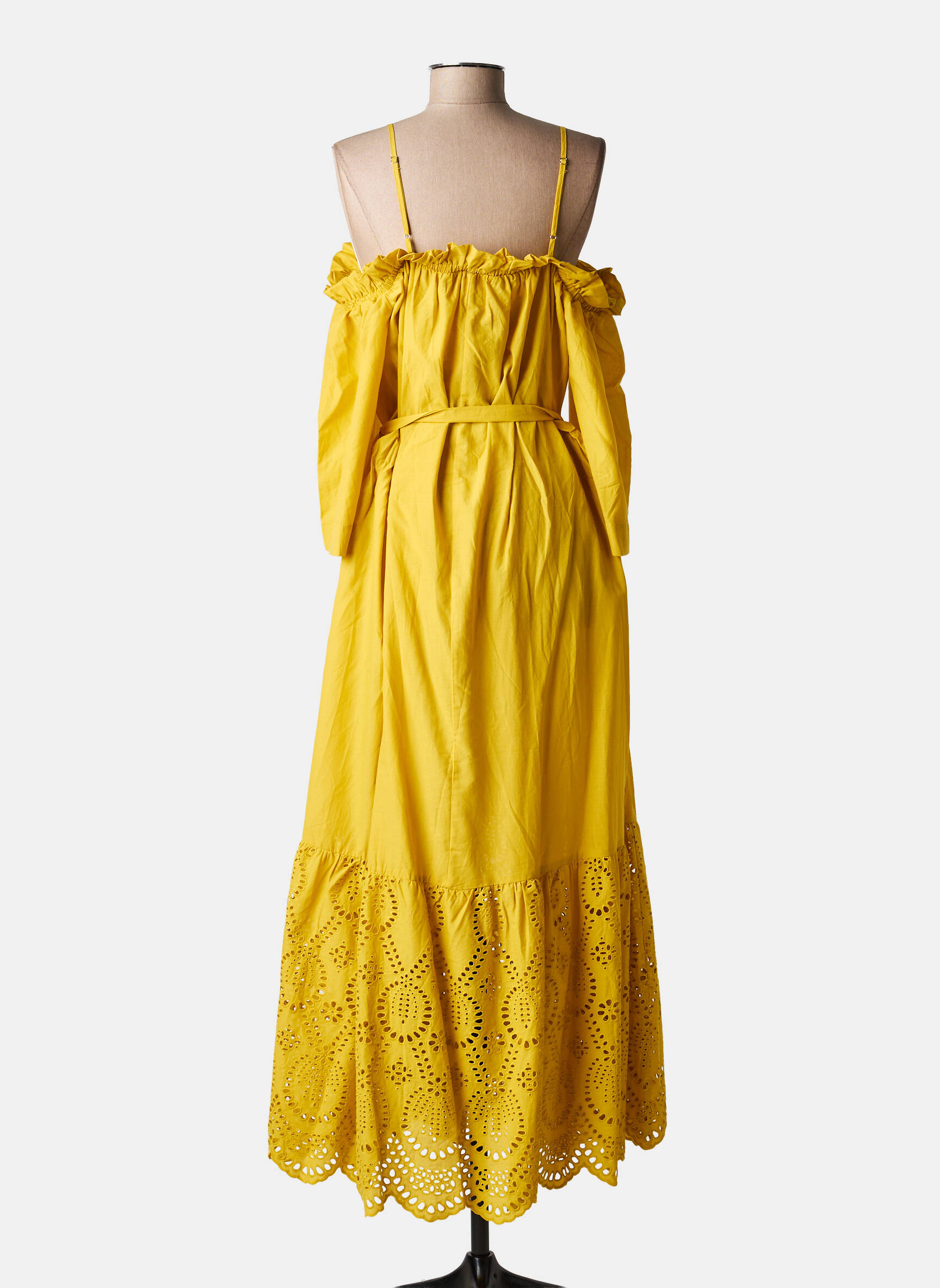 Rochie midi galben MAT FASHION femeie