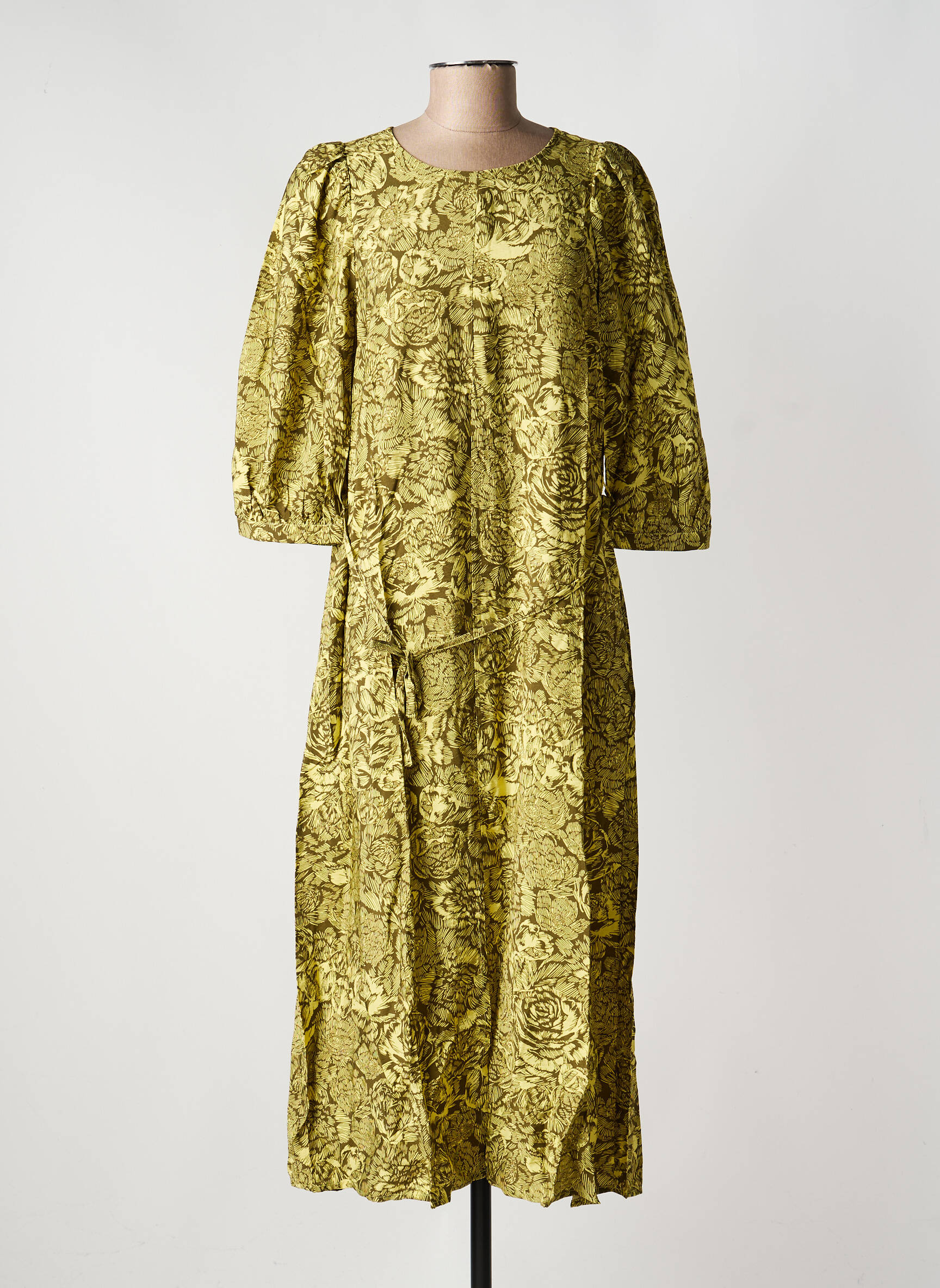 Rochie midi galben MSCH COPENHAGEN femeie