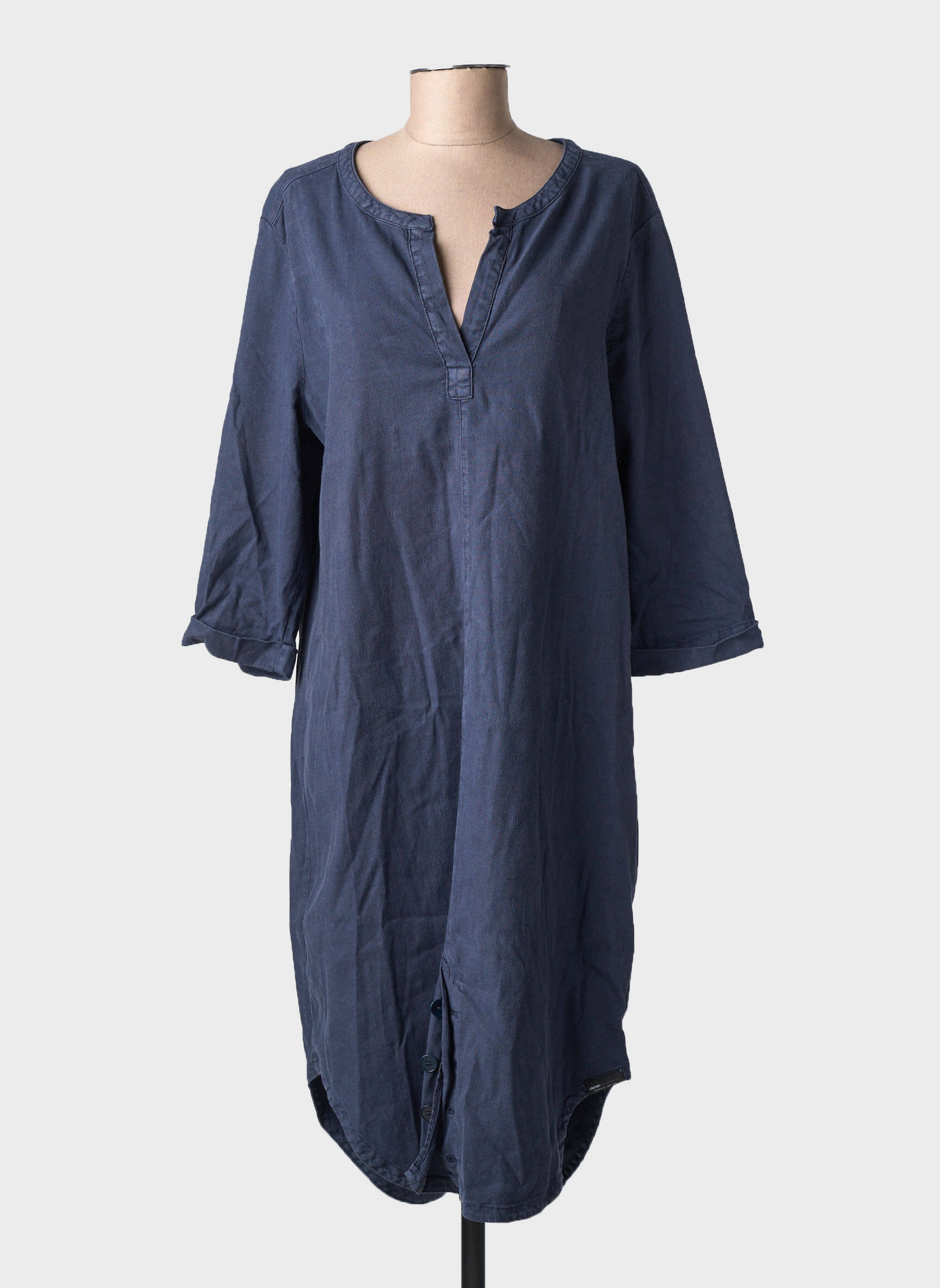 Rochie midi albastru PENN & INK N.Y femeie