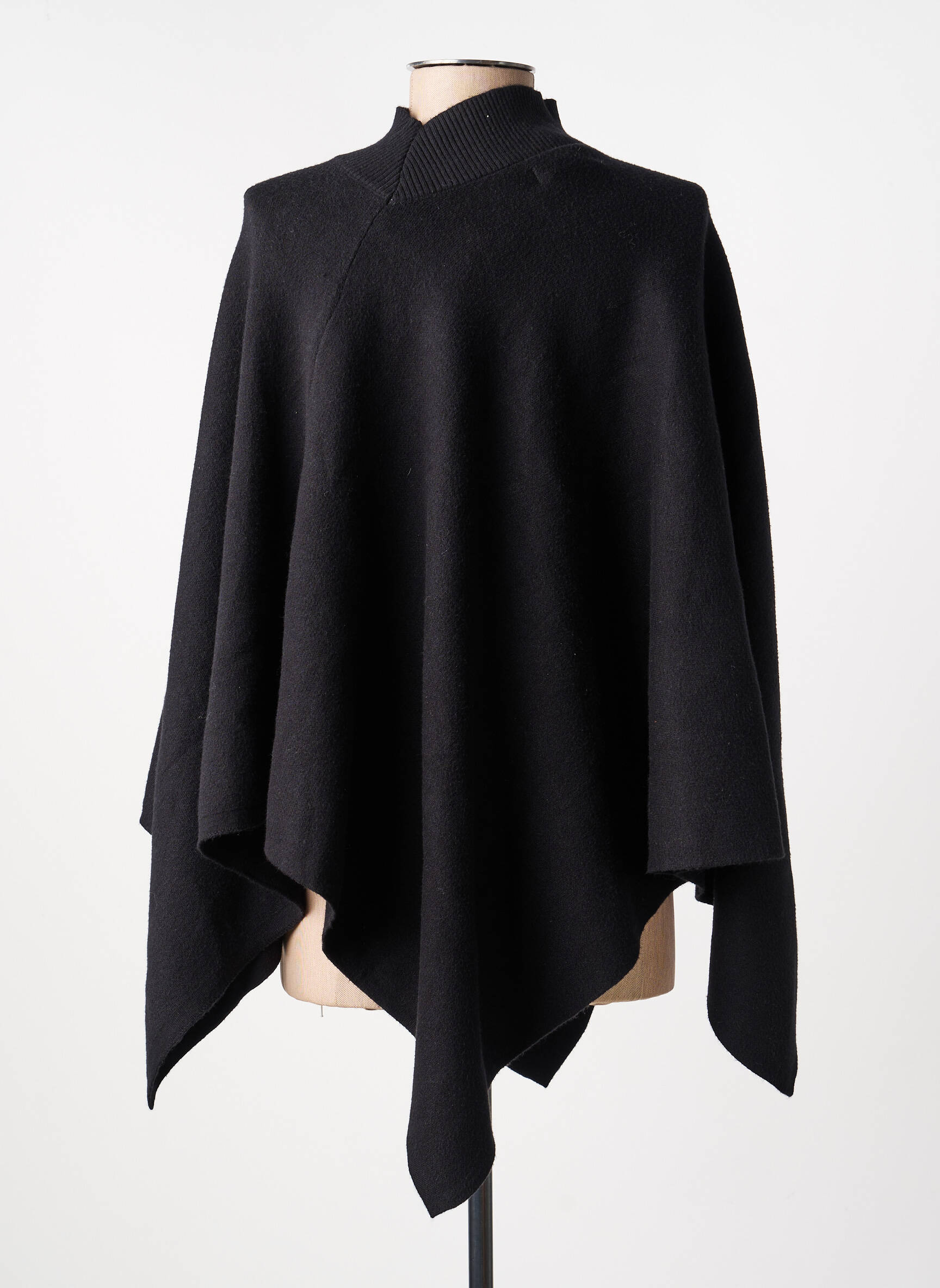Poncho negru MORGAN femeie