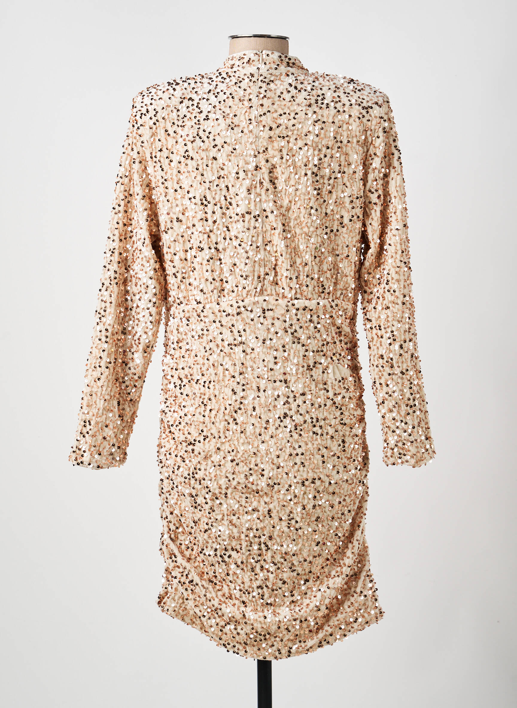 Rochie midi mâneci lungi mâneci lungi auriu VERO MODA femeie