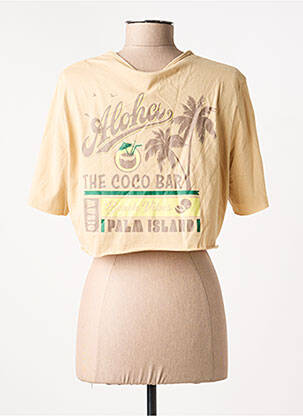 Tricou guler rotund bej ONLY femeie