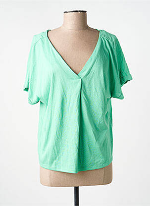 Tricou guler în v verde VERO MODA femeie