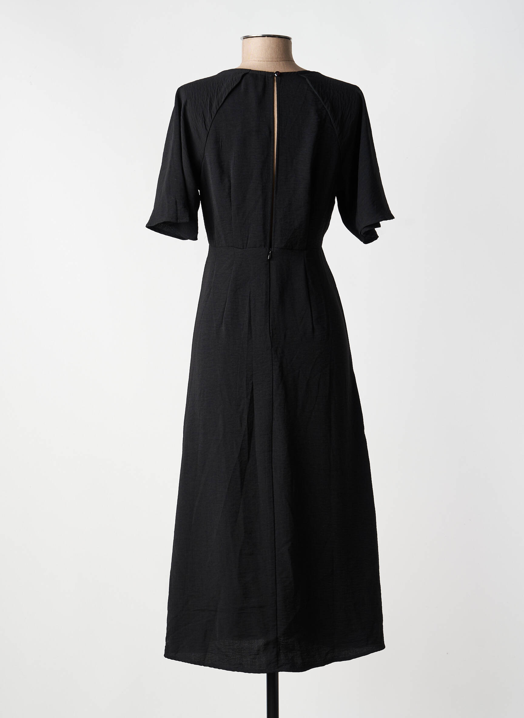 Rochie scurtă guler în v negru JACQUELINE DE YONG femeie