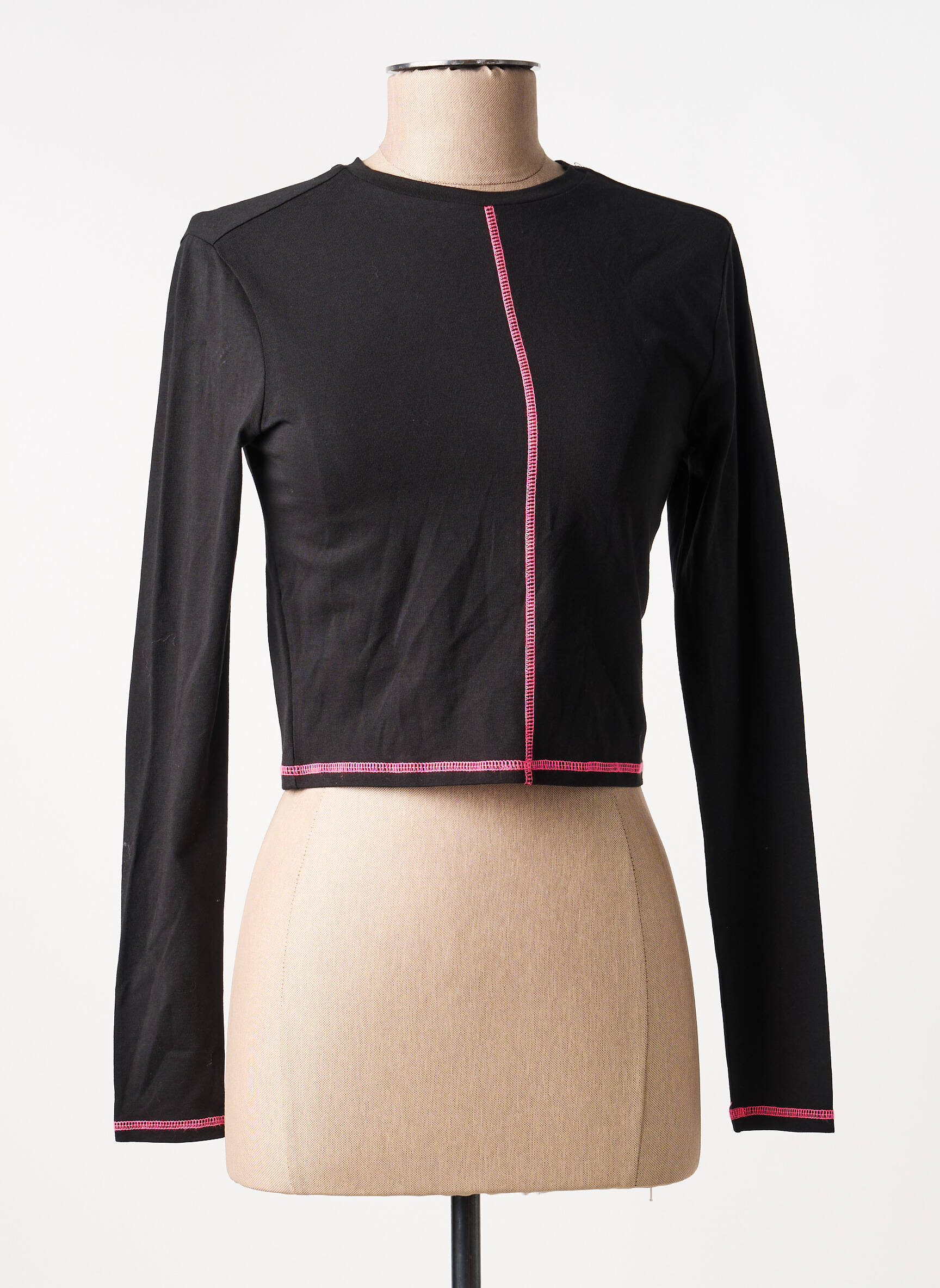 Top scurt negru ONLY femeie