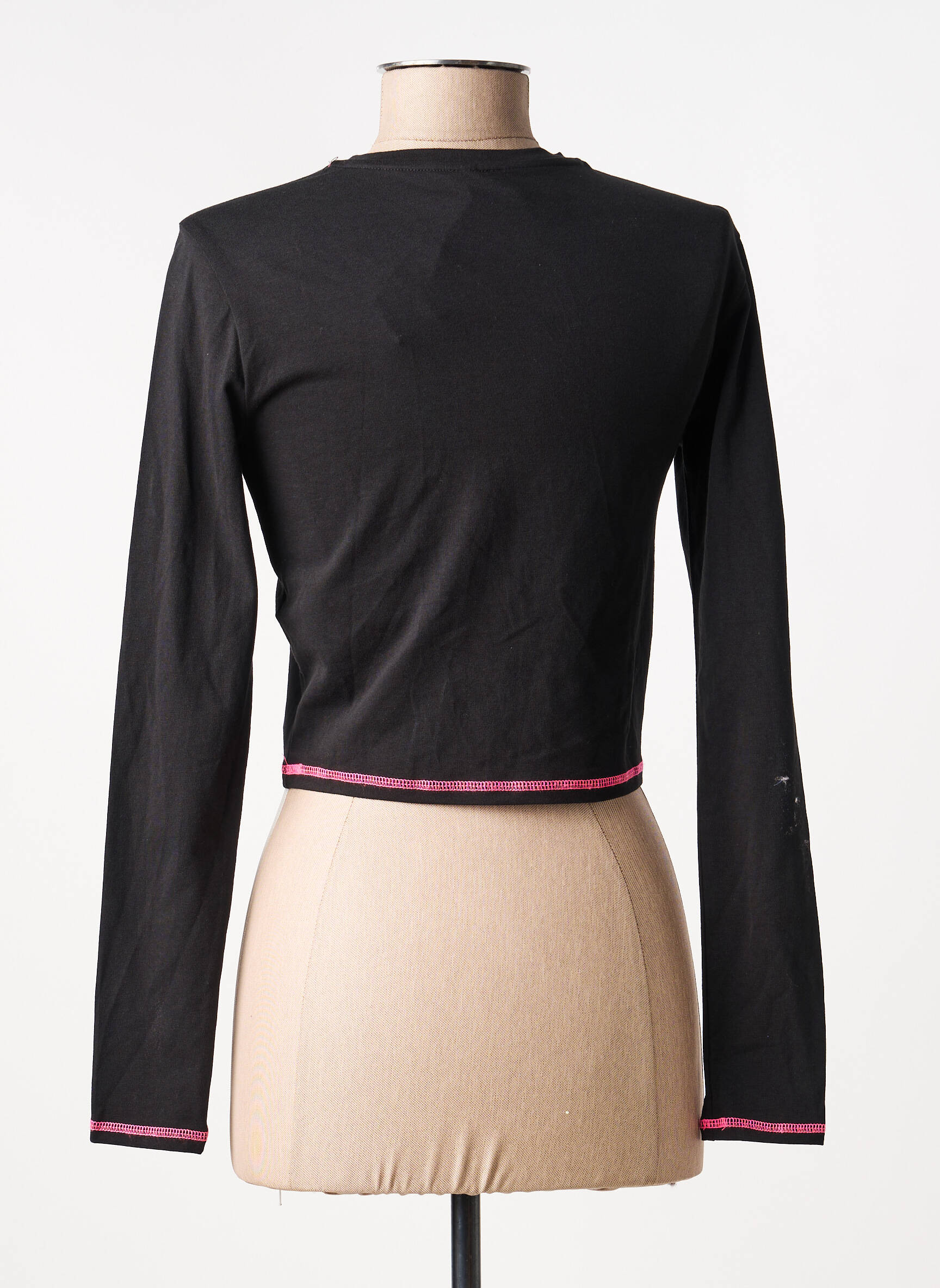 Top scurt negru ONLY femeie
